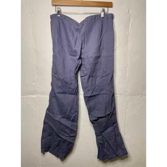 London Jean 100% Linen Relaxed Straight Drawstring Pants Size 2 - Picture 4 of 5